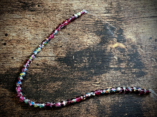 Fire Polished Czech Glass Strand