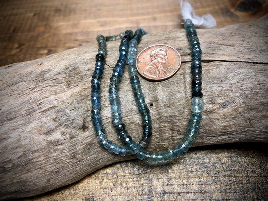 Beryl Faceted Rondelles Bead Strand - 3mm - 14"