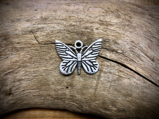 Butterfly Charm - Silver Tone
