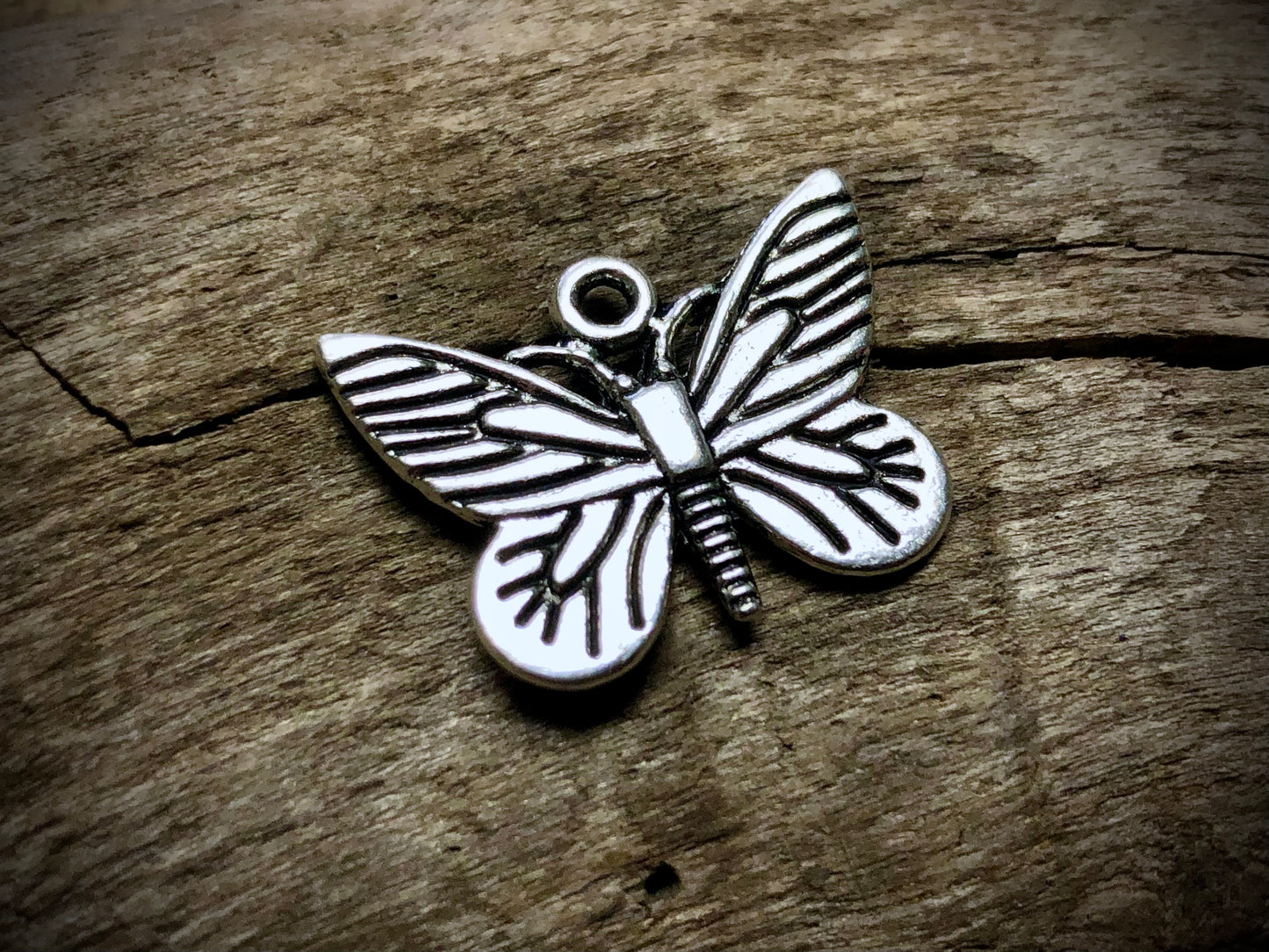 Butterfly Charm - Silver Tone