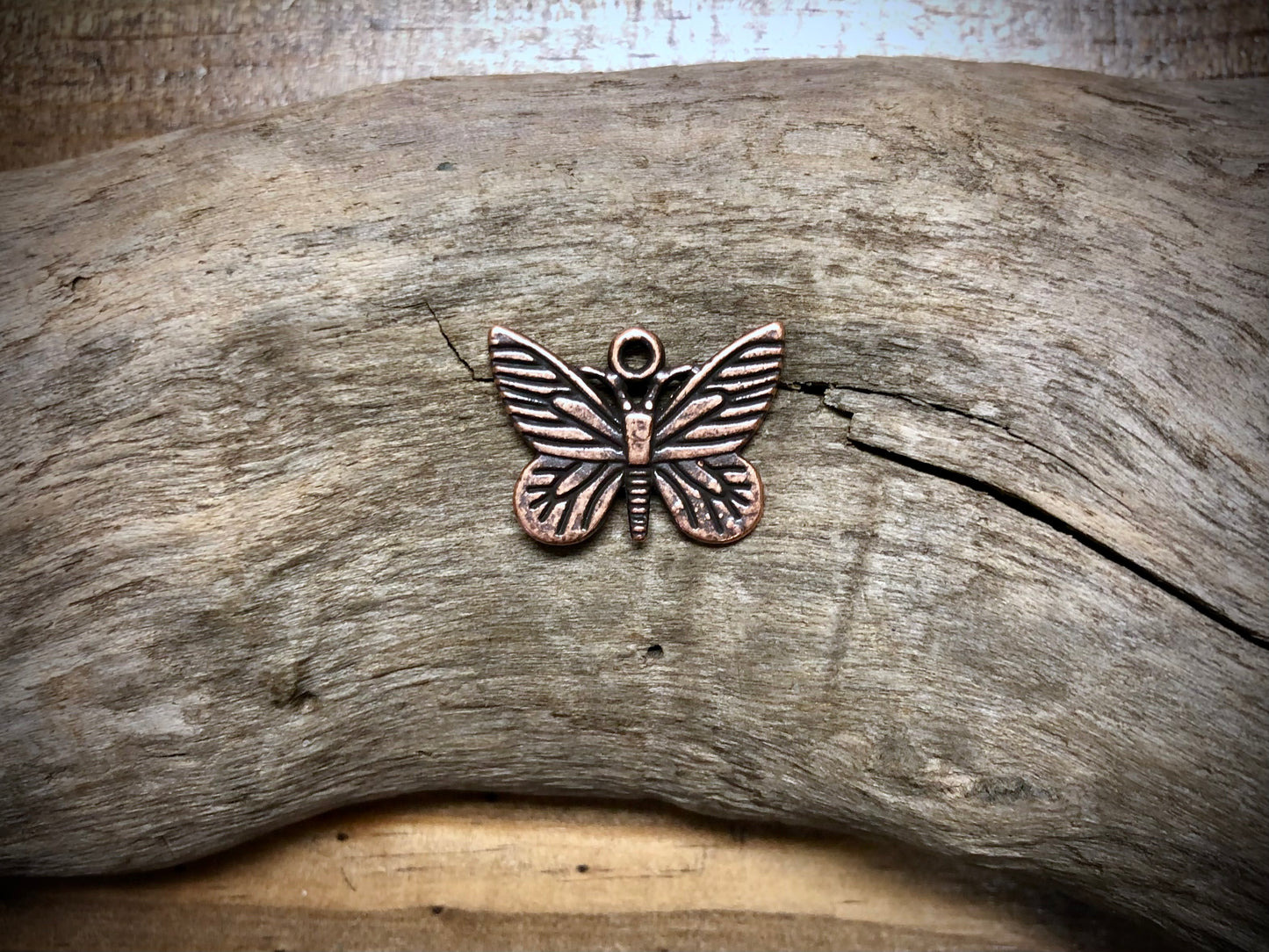 Butterfly Charm - Antique Copper