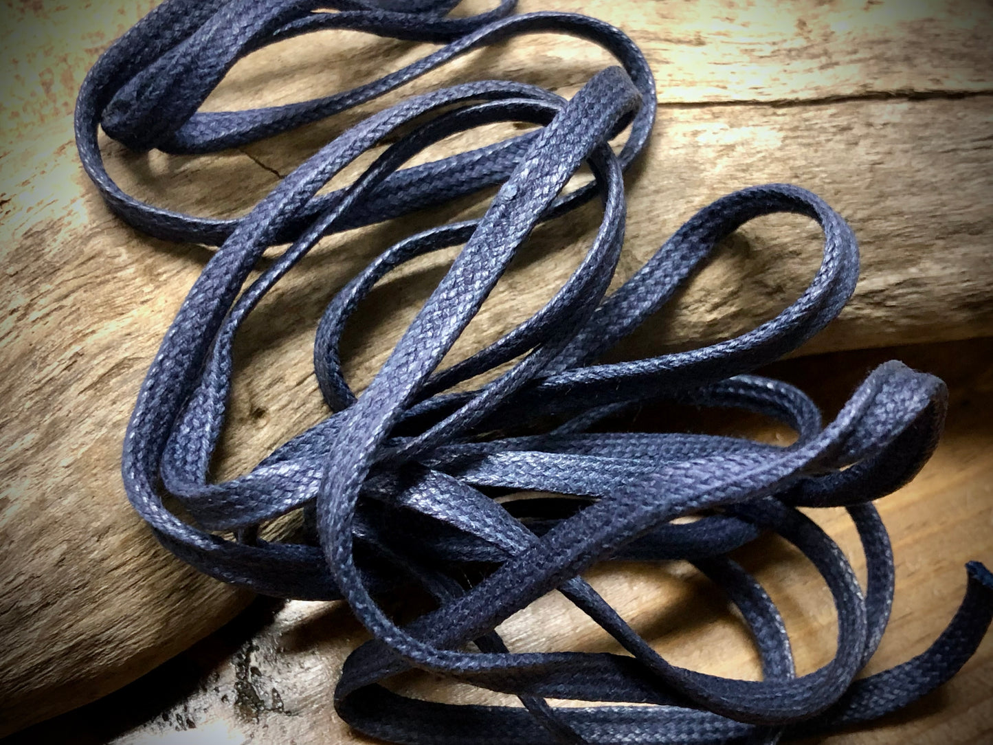 Waxed Cotton Cord - Navy Blue