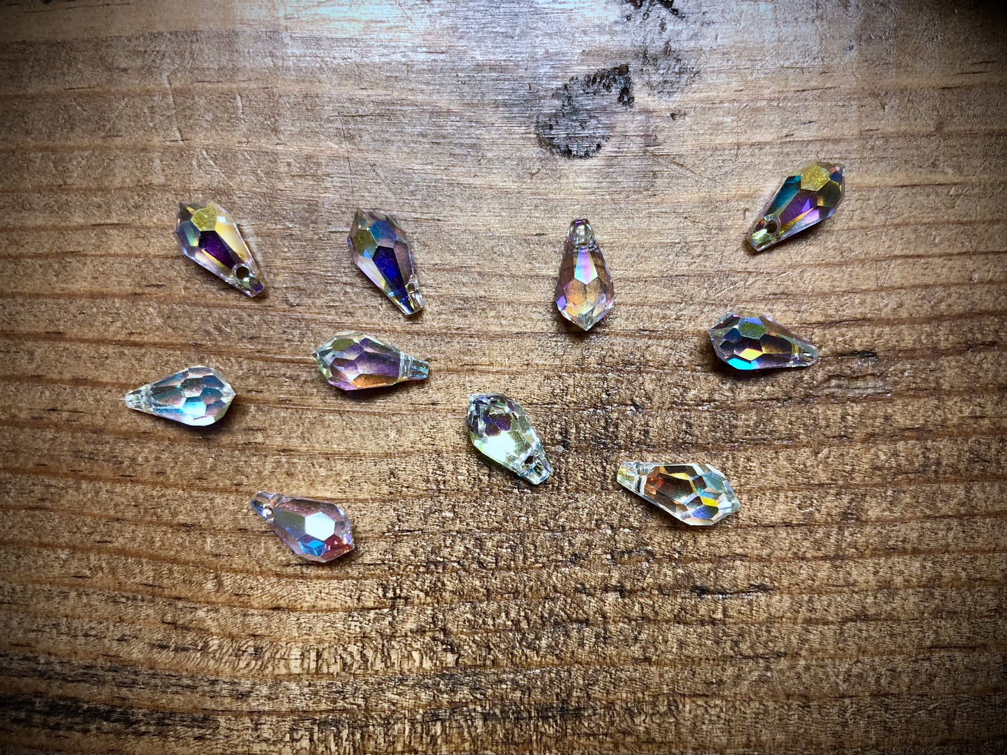 Swarovski Aurora Borealis Briolette Crystal