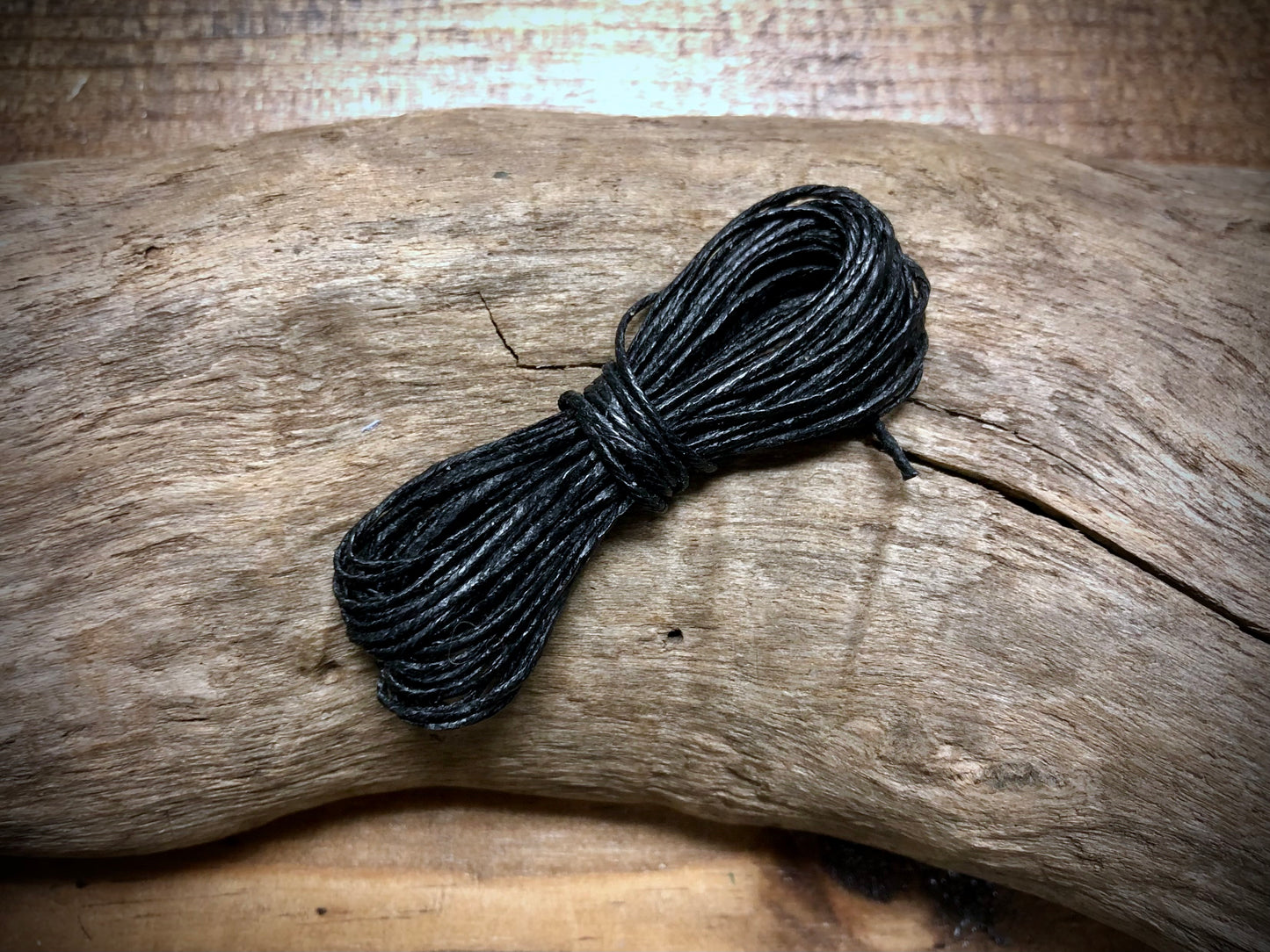 Waxed Irish Linen - Black
