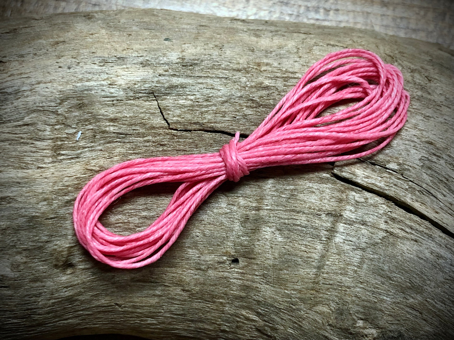 Waxed Irish Linen - Bright Pink