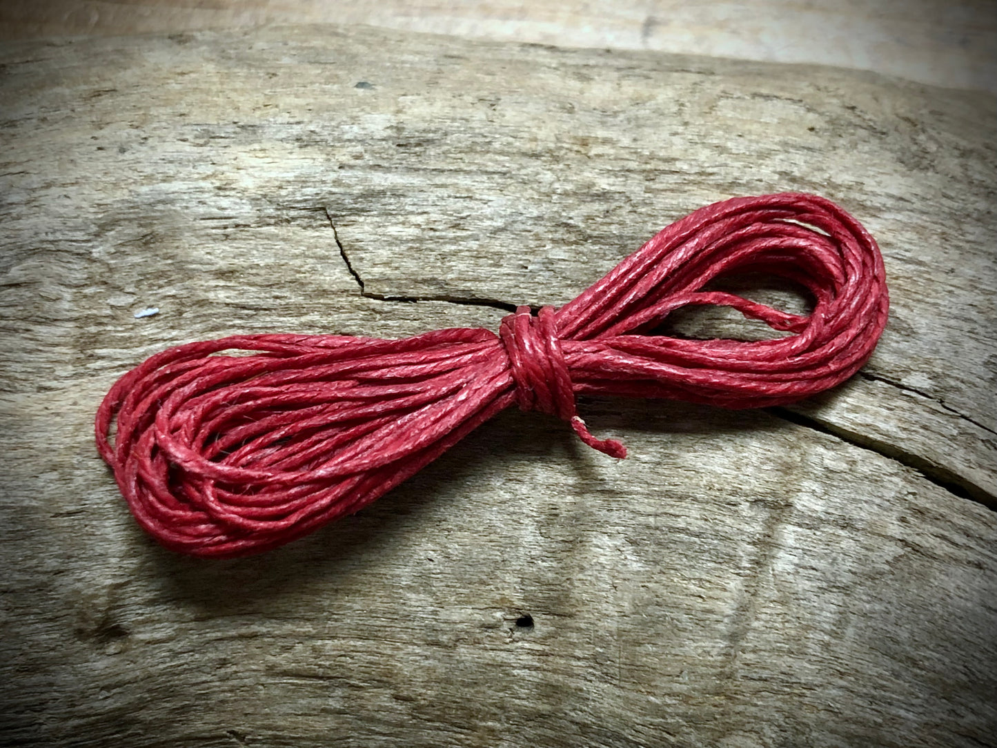Waxed Irish Linen - Red
