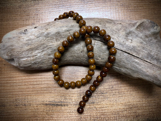 Dyed Jade Smooth Rounds - Brown - 8mm - 15.5"