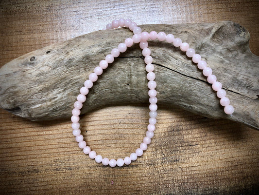 Dyed Jade Smooth Rounds - Light Pink - 6mm - 15.5"