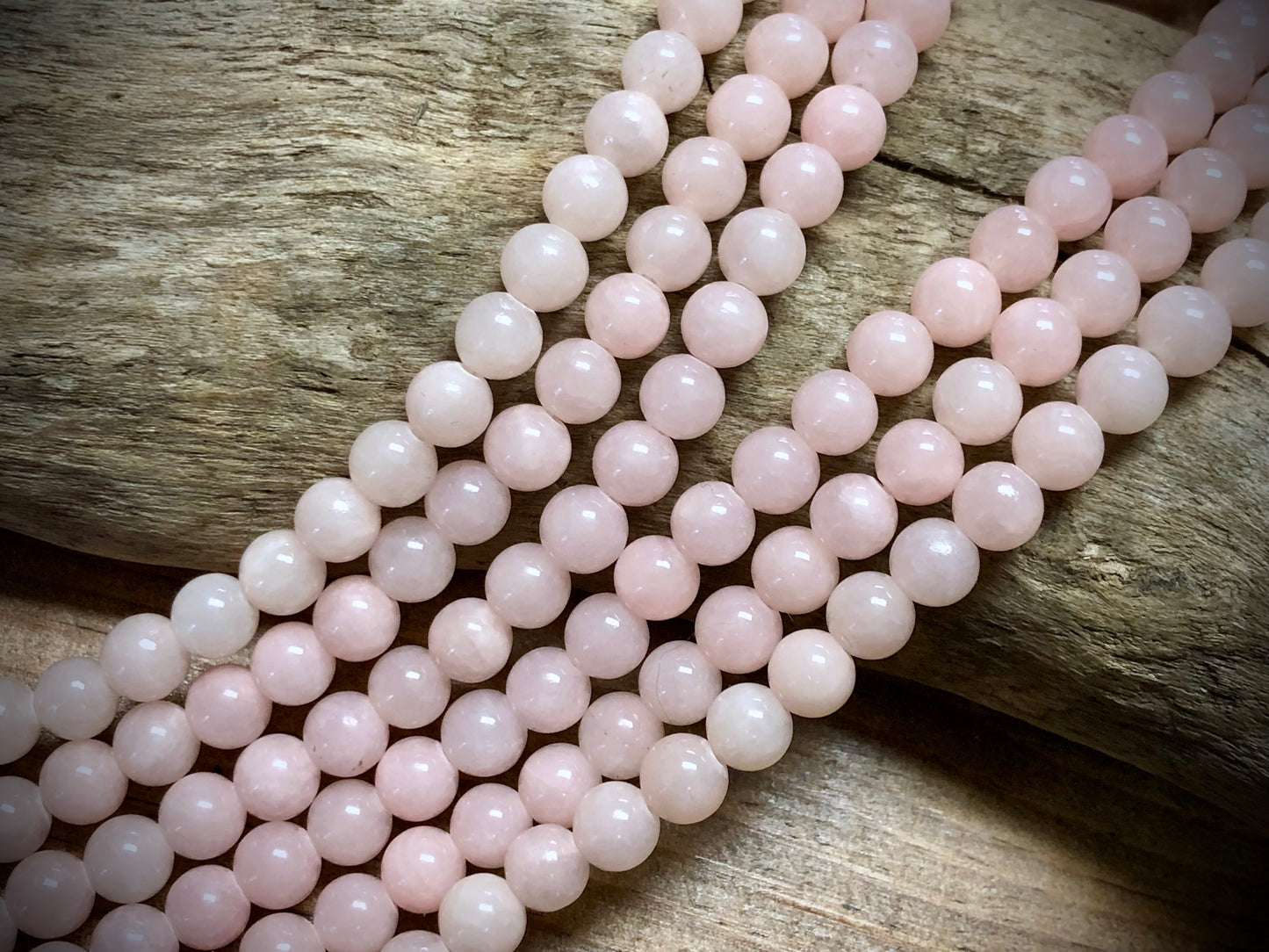 Dyed Jade Smooth Rounds - Light Pink - 6mm - 15.5"