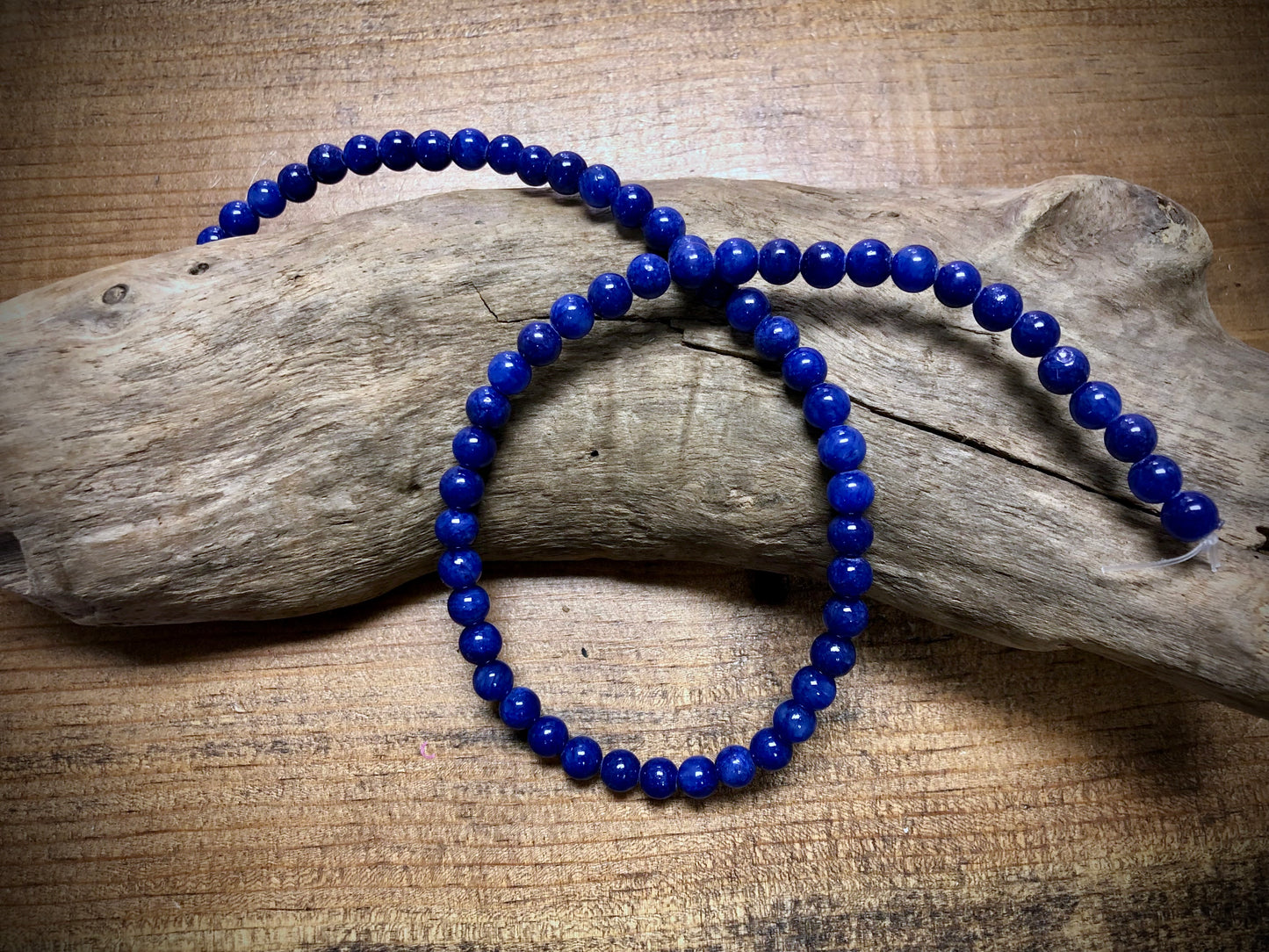 Dyed Jade Smooth Rounds - Deep Blue - 6mm - 15.5"