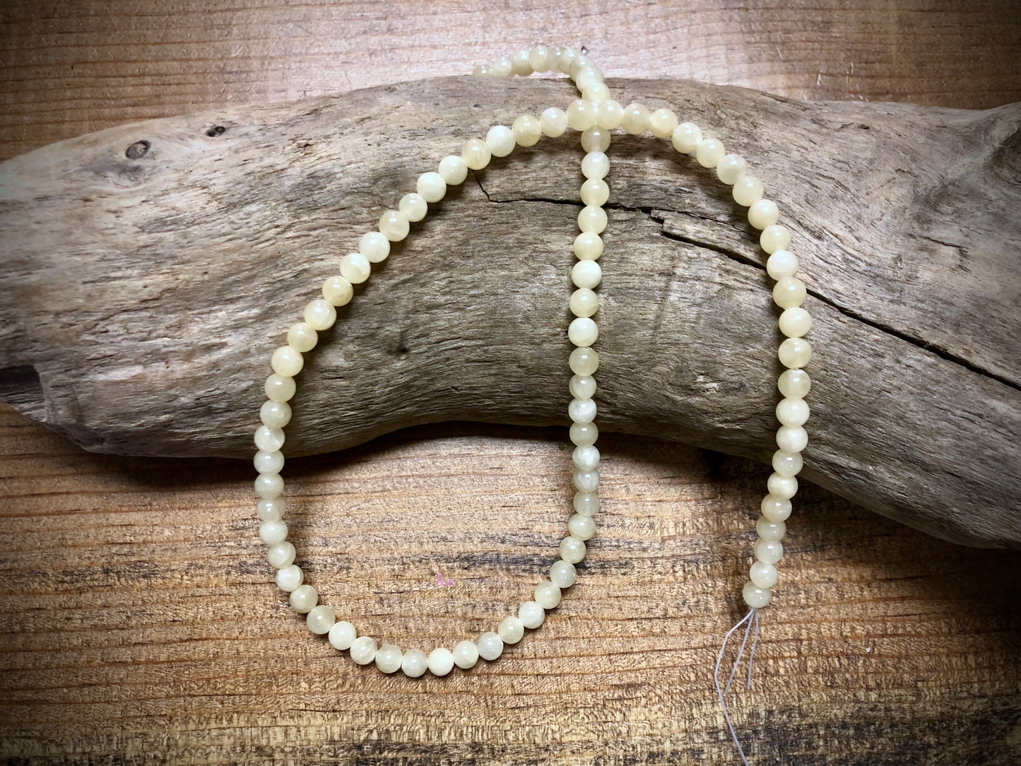 Dyed Jade Smooth Rounds - Light Yellow - 4mm - 15.5"