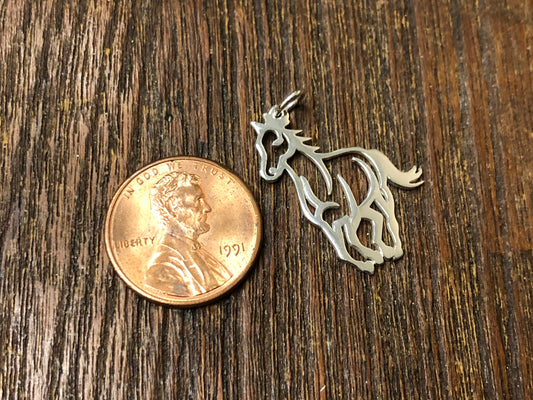 Sterling Silver Openwork Horse Charm
