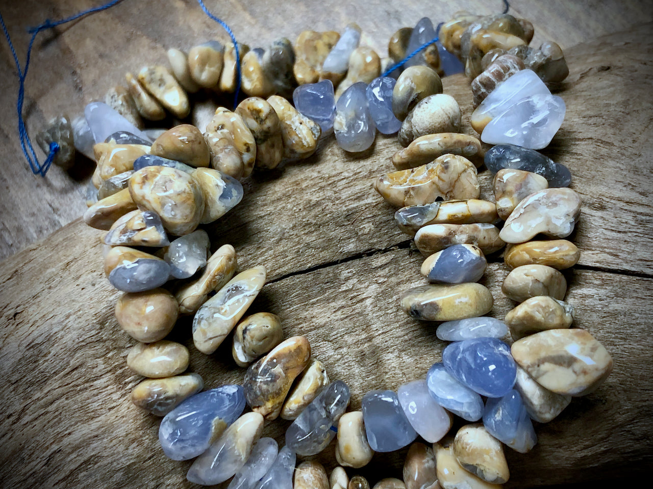 Marbled Blue Chalcedony Nuggets