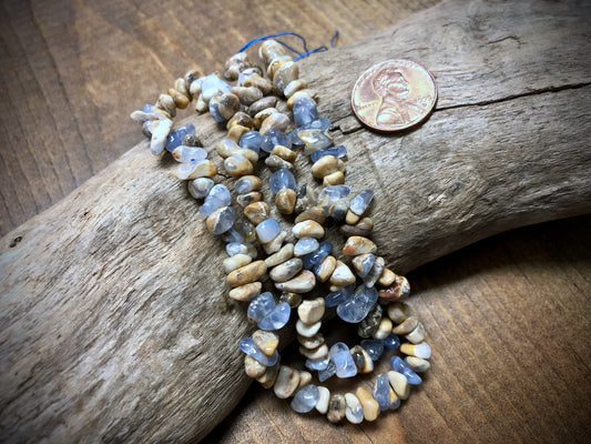Marbled Blue Chalcedony Nuggets