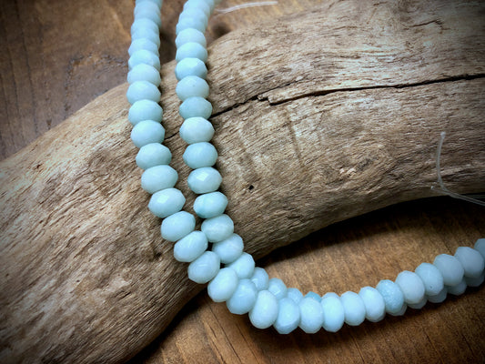 Amazonite Faceted Rondelles Bead Strand - 8mm - 8"