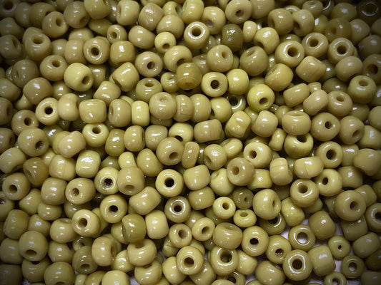 Vintage Venetian Seed Beads - 6/0 - Olivine Yellow