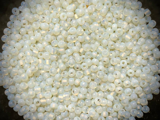 Vintage Venetian Seed Beads - 8/0 - Opal White