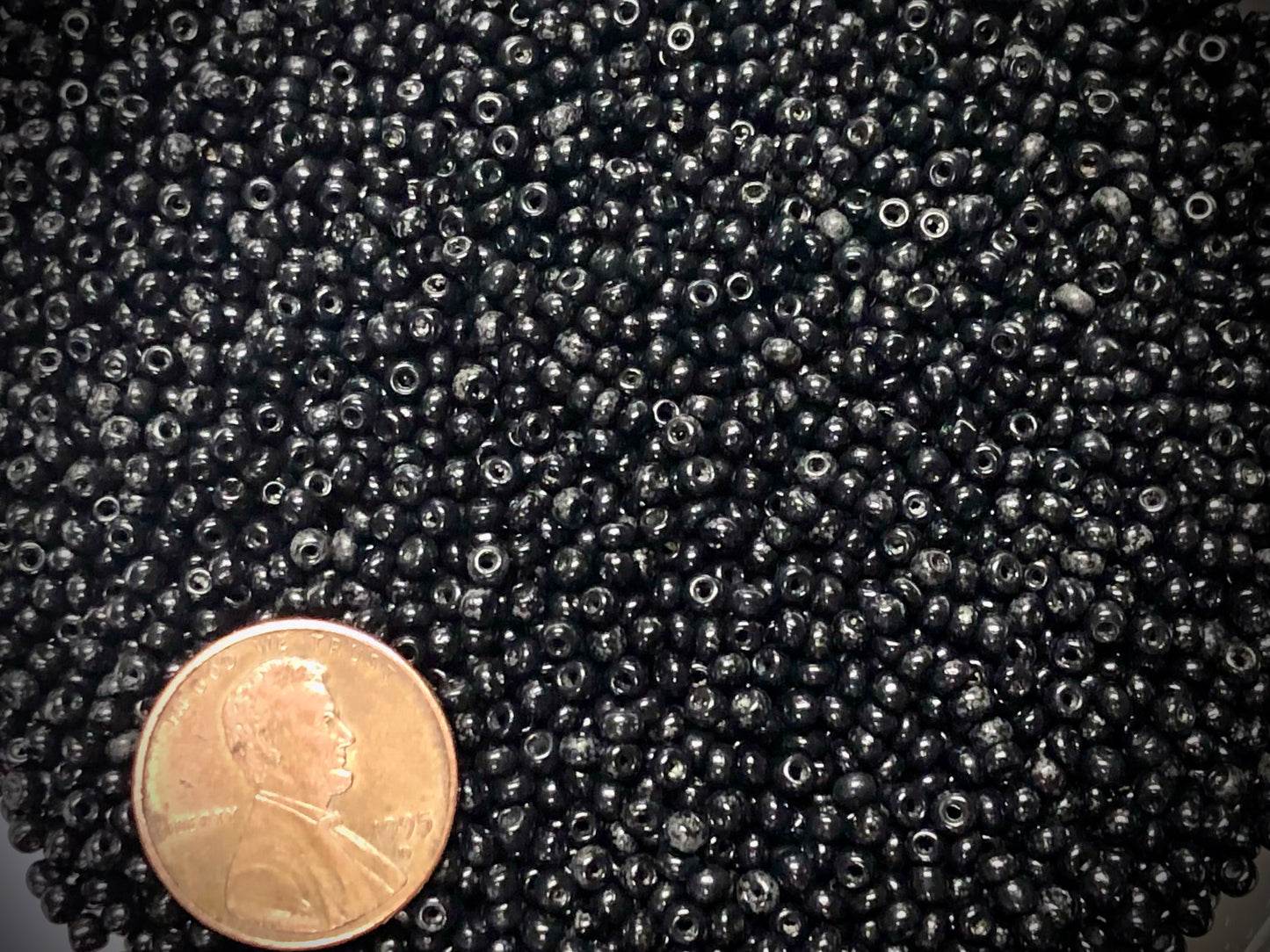Vintage Venetian Seed Beads - 10/0 - Black