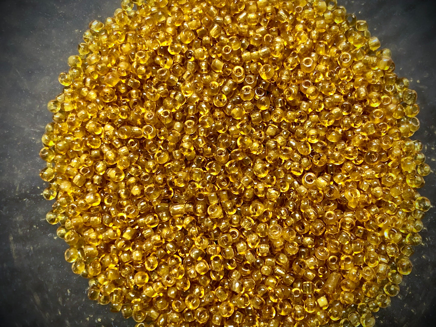 Vintage Venetian Seed Beads - 11/0 - Transparent Gold