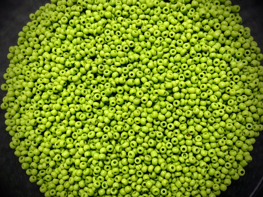 Vintage Venetian Seed Beads - 11/0 - Yellow Green