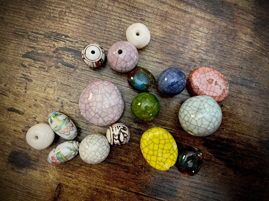 Bag of Random Vintage Ceramic Beads