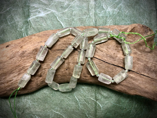Green Amethyst Tubes - 15mm x 8mm - 16”