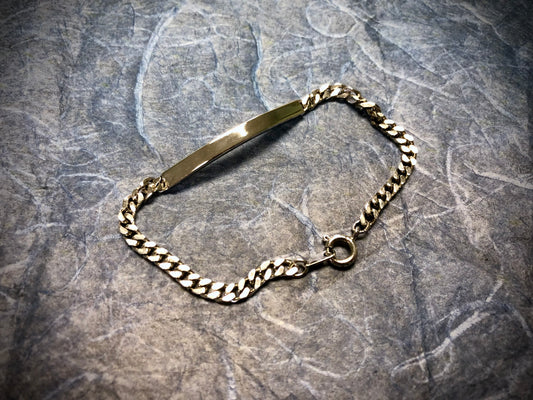 Silver Tone Blank ID Bracelet