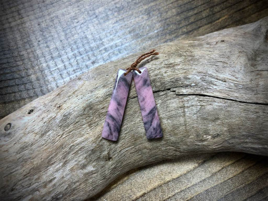 Rhodonite Gemstone Pair