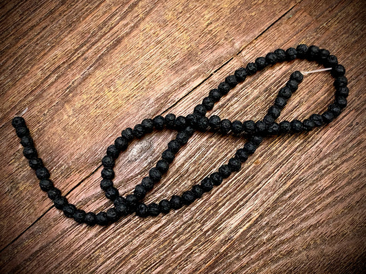 Lava 4-4.5mm Round Beads