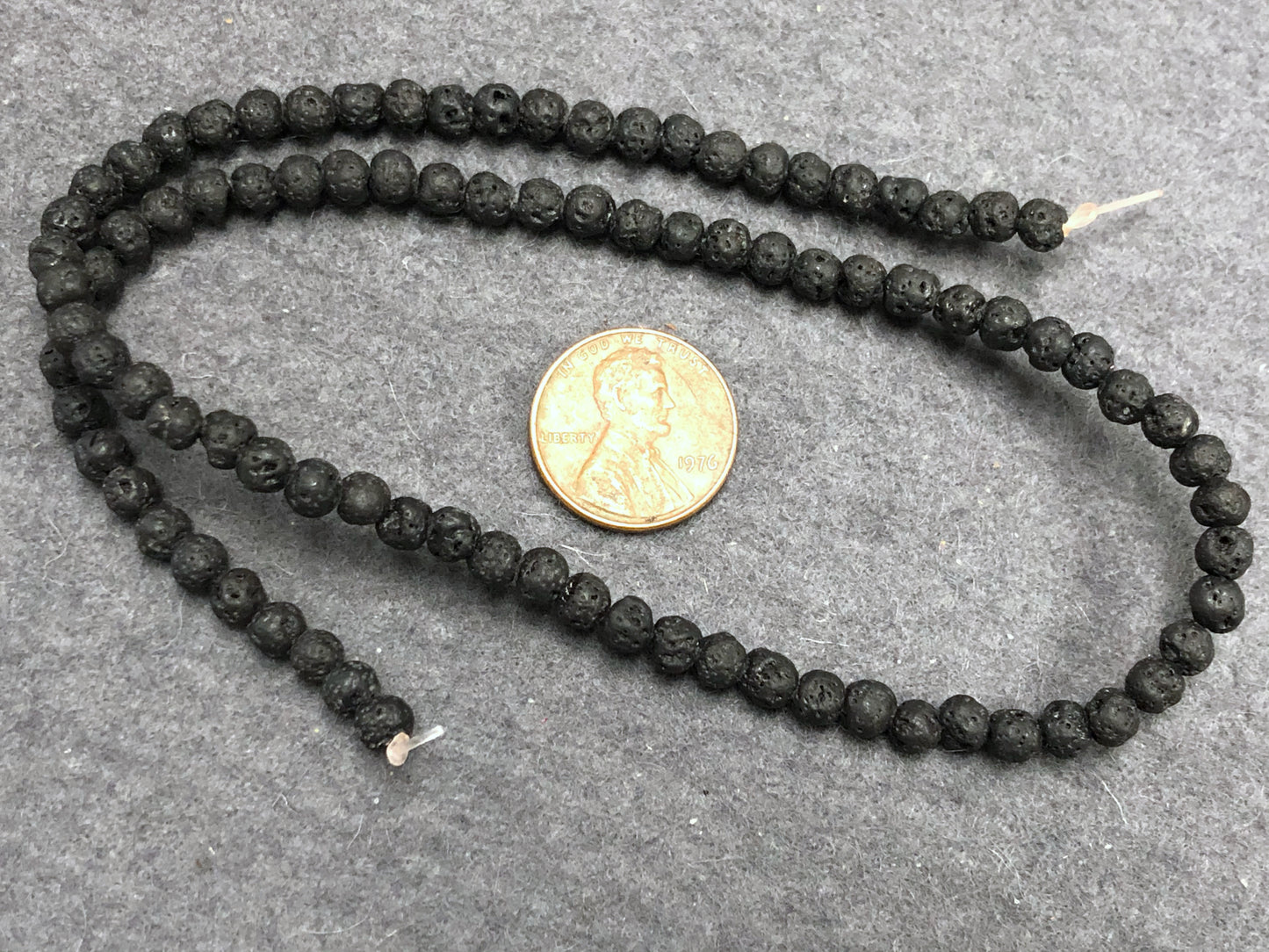 Lava 4-4.5mm Round Beads