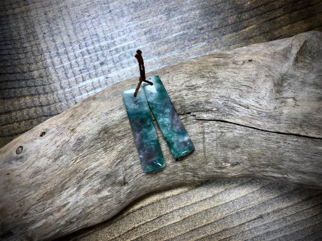 Green Mountain Jade Gemstone Pair