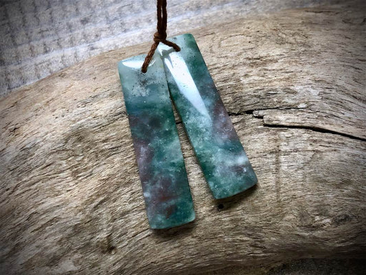 Green Mountain Jade Gemstone Pair