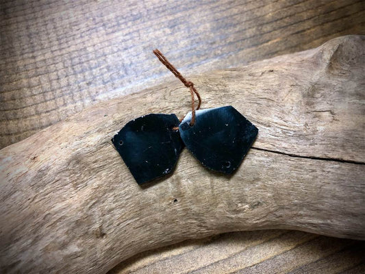 Black Tourmaline Gemstone Pair