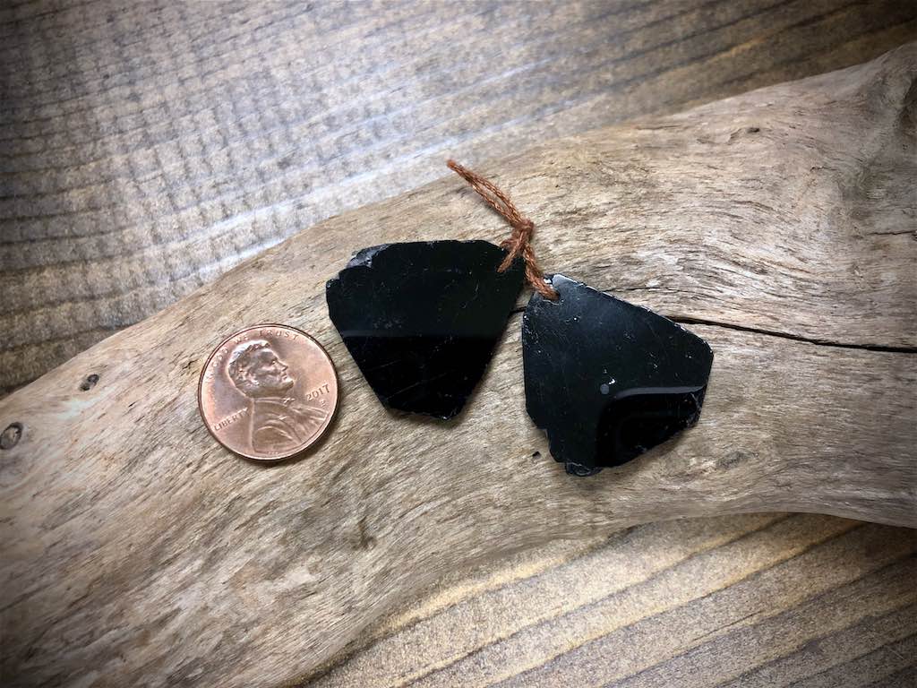 Black Tourmaline Gemstone Pair
