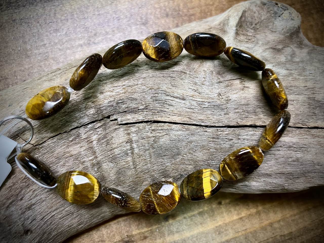 Tiger Eye Faceted Oval Bead Strand - 14mm x 10mm - 8"