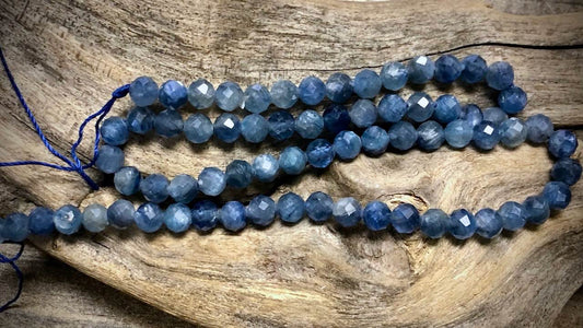 Kyanite Faceted Rounds Bead Strand - 5.5mm-6mm - 15.5"