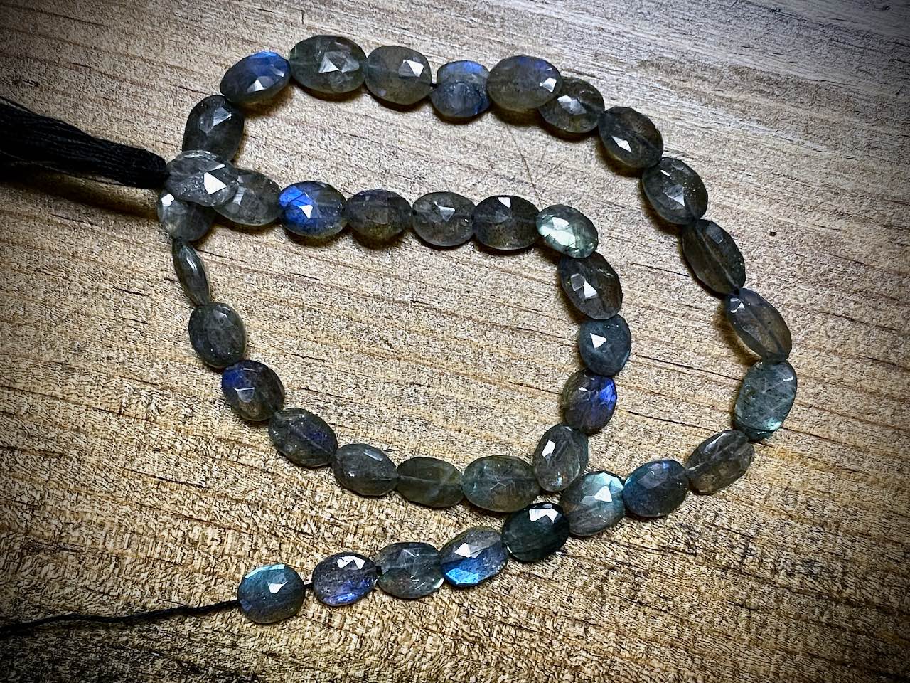 Labradorite Faceted Ovals Bead Strand - 8mm x 6mm - 11mm x 8mm - 12.5"