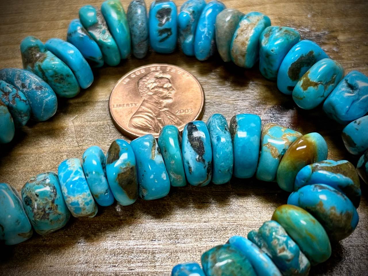 Turquoise Nuggets Bead Strand - 16"