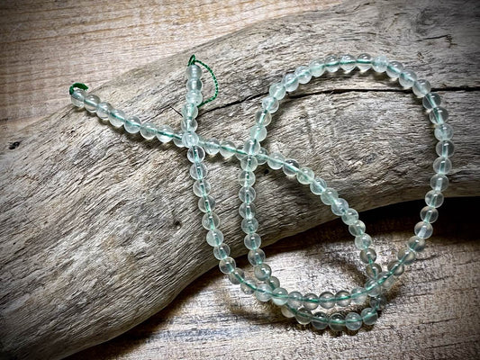 Prehnite Smooth Rounds Bead Strand - 4mm - 15"
