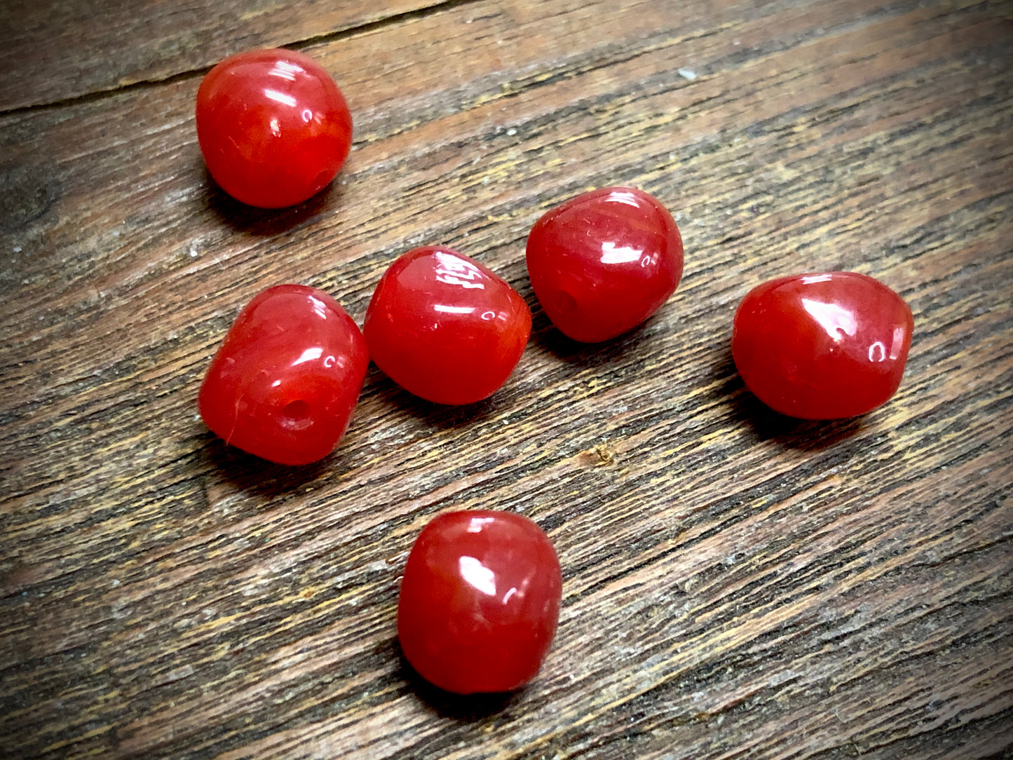 Vintage Japanese Glass 10mm Nugget Beads