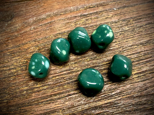 Vintage Japanese Glass 10mm Nugget Beads