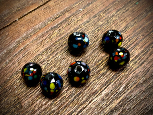 Vintage Japanese Glass 8mm Round Beads
