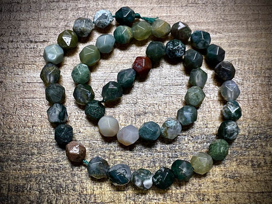 Fancy Jasper Star Cut Bead Strand - 8mm - 14"