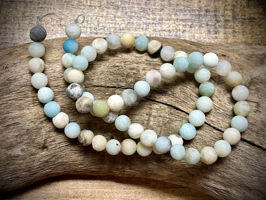 Amazonite Smooth Matte Rounds Bead Strand - 6mm - 15"