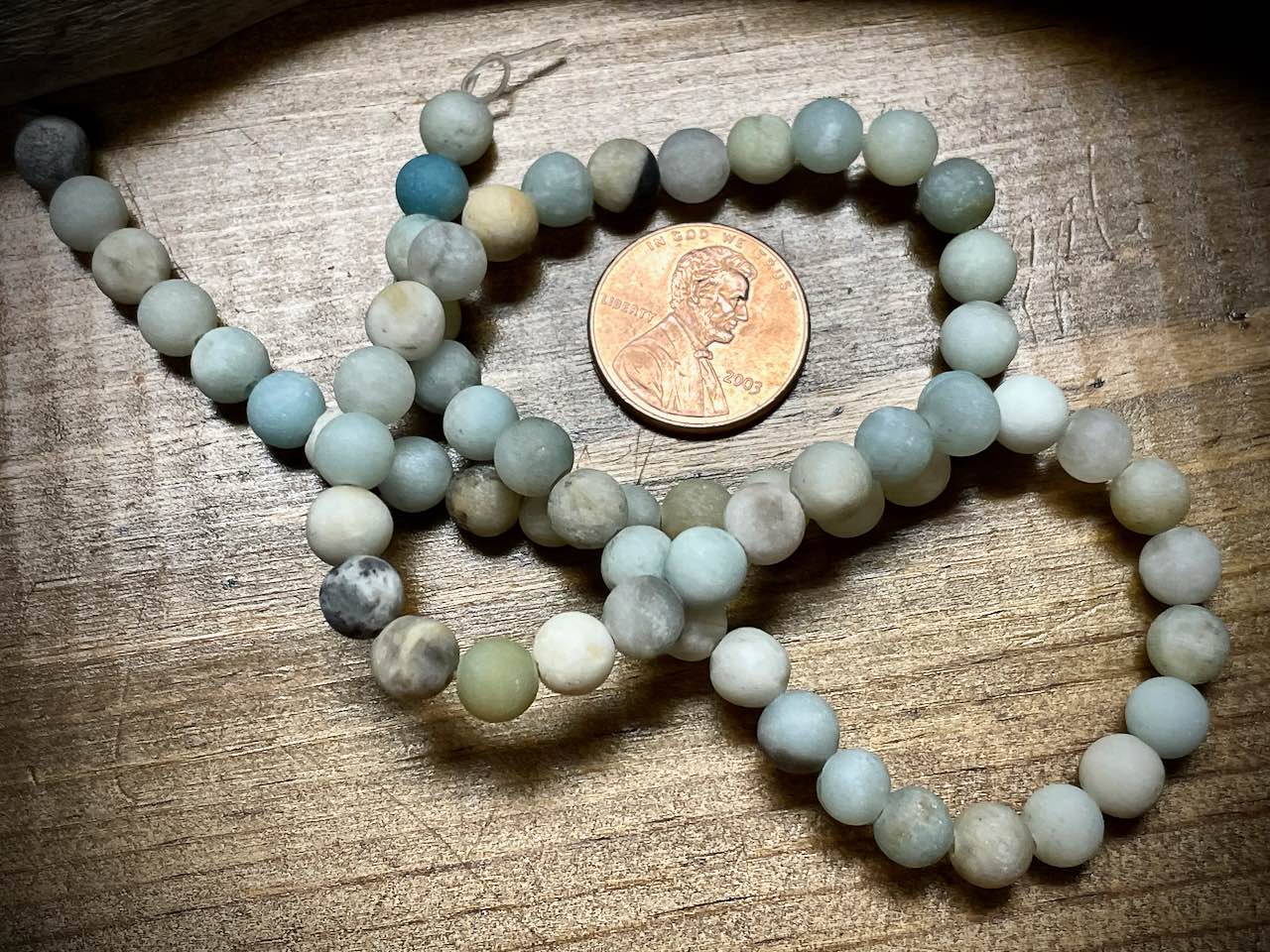 Amazonite Smooth Matte Rounds Bead Strand - 6mm - 15"