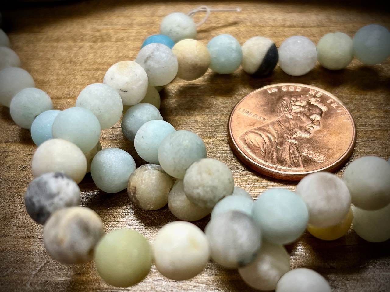 Amazonite Smooth Matte Rounds Bead Strand - 6mm - 15"