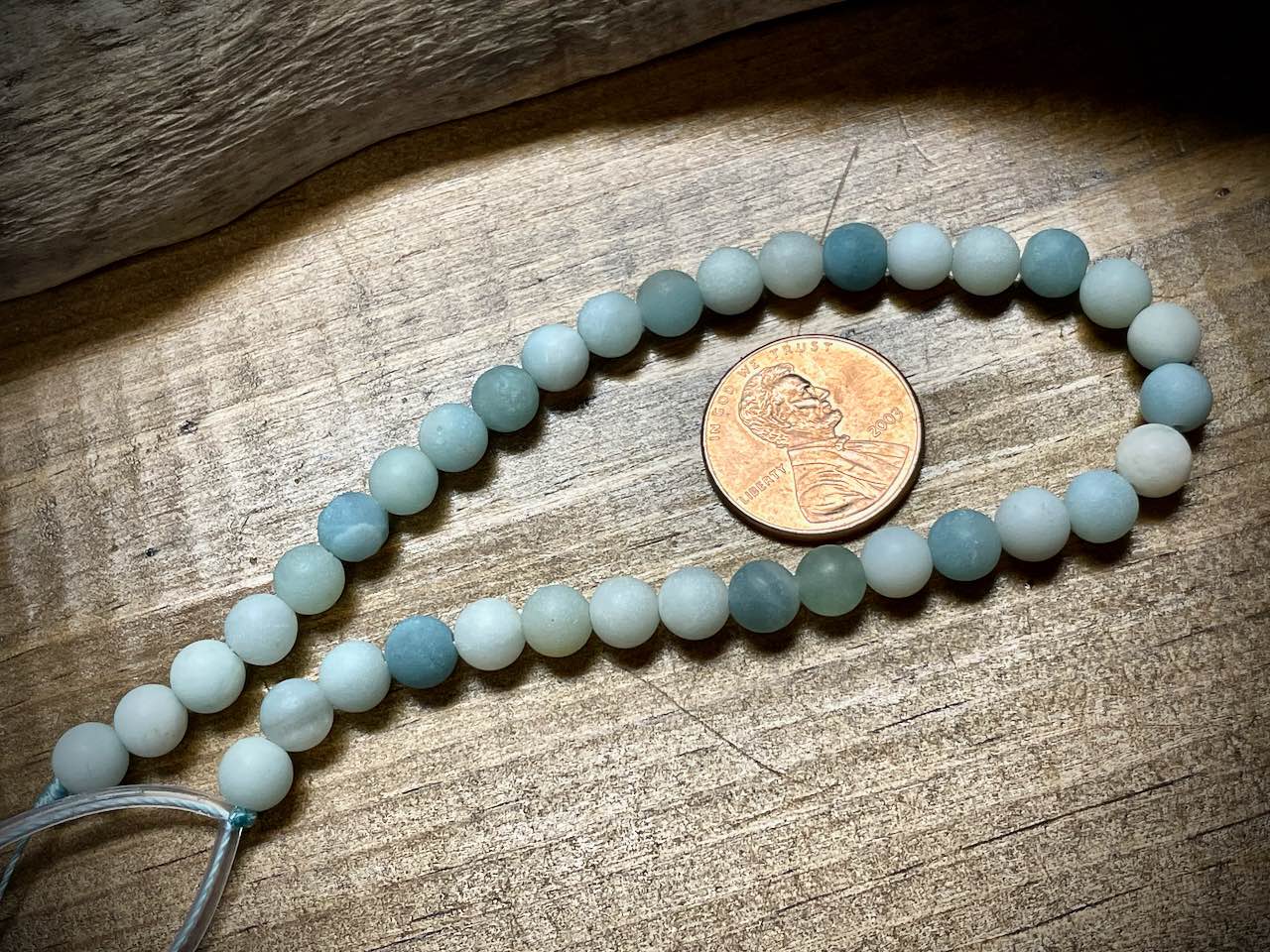 Amazonite Smooth Matte Rounds Bead Strand - 6mm - 8"