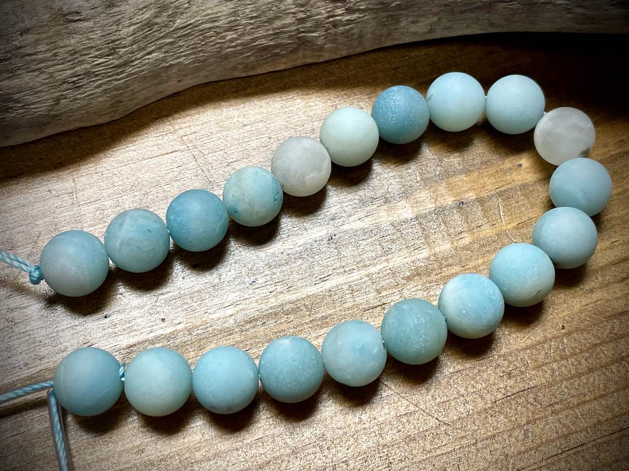 Amazonite Smooth Matte Rounds Bead Strand - 10mm - 8"