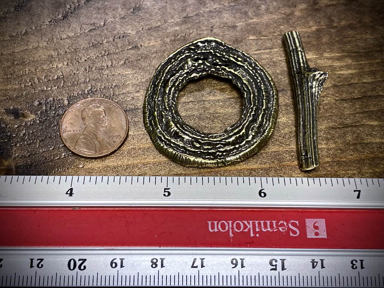 Brass Large Tree Toggle Clasp
