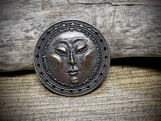 Bronze Full Moon Pendant/Connector
